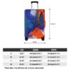 Polyester Luggage Cover -- Red And Blue Colorful Printed Design - Image 7