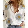 New Butterfly Sunflower 3D Print Women's Blouses Long Sleeve Shirts Vintage Casual Shirt Blouse Female Ladies Girl Tops Clothing - Image 2