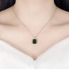 925 Sterling Silver Ring Earrings Necklace For Women Rectangle Geometry Zircon Wedding Elegant Jewelry Sets Free Shipping Items - Image 4
