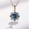 Real 925 Sterling Silver Jewelry Sets London Blue Topaz Created Gemstone For Women Birthday Wedding Fine Jewelry Rose Gold Plate - Image 2