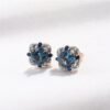Real 925 Sterling Silver Jewelry Sets London Blue Topaz Created Gemstone For Women Birthday Wedding Fine Jewelry Rose Gold Plate - Image 3