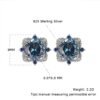 Real 925 Sterling Silver Jewelry Sets London Blue Topaz Created Gemstone For Women Birthday Wedding Fine Jewelry Rose Gold Plate - Image 6