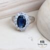 Silver 925 Women Bridal Jewelry Sets Blue Zirconia Costume Fine Jewellery Wedding Necklace Earrings Rings Bracelets Pendant Set - Image 4