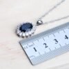 Silver 925 Women Bridal Jewelry Sets Blue Zirconia Costume Fine Jewellery Wedding Necklace Earrings Rings Bracelets Pendant Set - Image 6