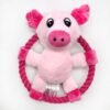 Cotton Rope Pet Dog Throw Toys Cartoon Duck Pig Small Medium Dogs Squeaker Chew Training Toy Durable Outdoor Dog Toy Flying Disc - Image 4