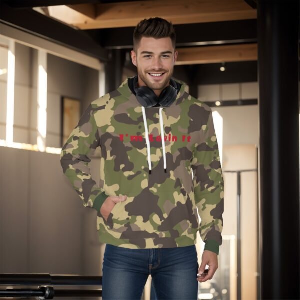 All-Over Print Men's Pullover Hoodie-Camoflauge Design-Regular Fit-Printed As Shown