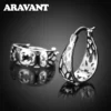 925 Silver Hollow Hoop Earring For Women Fashion Wedding Jewelry - Image 3