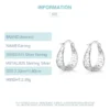 925 Silver Hollow Hoop Earring For Women Fashion Wedding Jewelry - Image 6