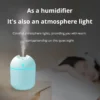 250ML Mini White Ultrasonic Air Humidifier Romantic Light USB Essential Oil Diffuser - Image 2