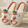 Hot Sale Women Milk Cow Linen Slippers Four Seasons Men Indoor Sandals Adults Cartoon Slides Couples Cute Breathable Home Shoes - Image 6