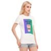 Just A Girl Who Loves Coffee Design-All-Over Print Women's Round Neck T-Shirt | 190GSM Cotton-White - Image 2