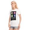 No Drama Elephant Design-All-Over Print Women's Round Neck T-Shirt | 190GSM Cotton-White - Image 3