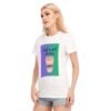 Just A Girl Who Loves Coffee Design-All-Over Print Women's Round Neck T-Shirt | 190GSM Cotton-White - Image 3