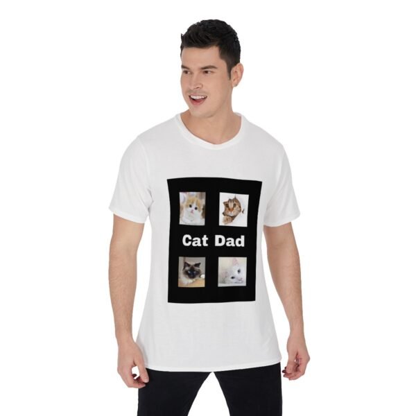 Cat Dad Design-All-Over Print Men's O-Neck T-Shirt-White