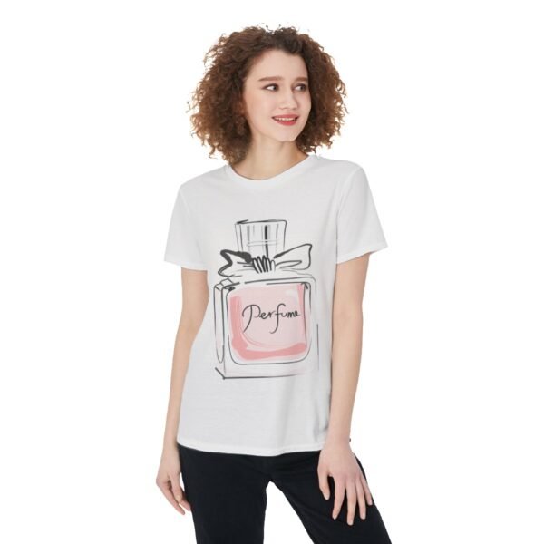 Perfum Design-All-Over Print Round Neck T-Shirt-White