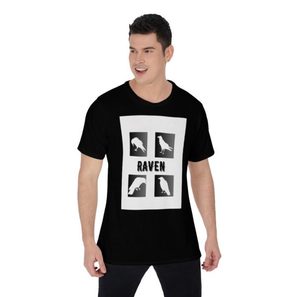 Raven Design-All-Over Print Men's O-Neck T-Shirt-Black