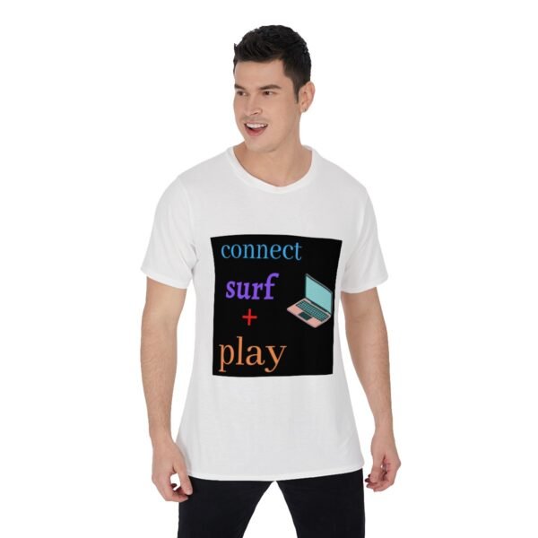 Connect Surf An Play Design-All-Over Print Men's O-Neck T-Shirt-White