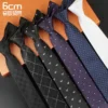 6cm Slim Wedding Ties New Man Fashion Dot Neckties Corbatas Gravata Dress Shirts Collar Tie Black Green Tie For Men Accessories - Image 2
