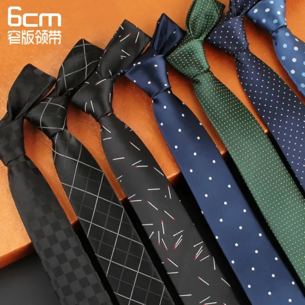 6cm Slim Wedding Ties New Man Fashion Dot Neckties Corbatas Gravata Dress Shirts Collar Tie Black Green Tie For Men Accessories