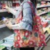 Big Eco-Friendly Folding Shopping Bag Reusable Portable Shoulder Handbag Travel Grocery Fashion Pocket Tote Heavy Storage Bags - Image 2