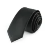 Black Colors Skinny 5CM Men's Necktie Polyester Silk Ties For Man Striped Dots Solid Jacquard Cravat Business Party Corbatas - Image 3
