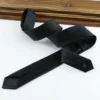 Black Colors Skinny 5CM Men's Necktie Polyester Silk Ties For Man Striped Dots Solid Jacquard Cravat Business Party Corbatas - Image 5