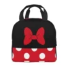 Cartoon Minnie Portable Lunch Boxes Waterproof Animated Polkadots Thermal Cooler Food Insulated Lunch Bag Kids School Children - Image 2