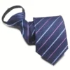 Easy Pull Lazy Tie 1pc 7CM/2.75inch Convenient Tie Business Leisure Navy Blue Series - Image 4