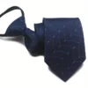 Easy Pull Lazy Tie 1pc 7CM/2.75inch Convenient Tie Business Leisure Navy Blue Series - Image 5