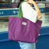 Large Capacity Reusable Shopping Bag Drawstring Vegetable Fruit Bag Environmental Protection Fashion Shoulder HandbagGrocery Bag - Image 2