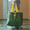 Large Capacity Reusable Shopping Bag Drawstring Vegetable Fruit Bag Environmental Protection Fashion Shoulder HandbagGrocery Bag - Image 3