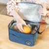 Portable Lunch Bag Food Thermal Box Durable Waterproof Office Cooler Lunchbox With Shoulder Strap Insulated Case - Image 4