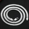 Hot luxury 925 Sterling Silver 5MM 18K Gold Full Sideways Chain Necklace For Woman Men Fashion Wedding Engagement Jewelry Gifts - Image 5