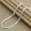 Nice 925 Sterling Silver 6MM Full Sideways Chain Necklace For Women Men Fashion Jewelry Sets Wedding Gift - Image 4