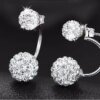 CHSHINE Promotion 925 Sterling Silver Fashion U Bend Shiny Shambhala Ball Ladies Stud Earrings Jewelry Free Wholesale Gifts - Image 3