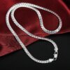 Hot luxury 925 Sterling Silver 5MM 18K Gold Full Sideways Chain Necklace For Woman Men Fashion Wedding Engagement Jewelry Gifts - Image 7