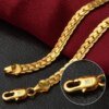 Hot luxury 925 Sterling Silver 5MM 18K Gold Full Sideways Chain Necklace For Woman Men Fashion Wedding Engagement Jewelry Gifts - Image 3