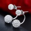 CHSHINE Promotion 925 Sterling Silver Fashion U Bend Shiny Shambhala Ball Ladies Stud Earrings Jewelry Free Wholesale Gifts - Image 4