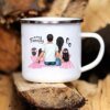 Super Dad Printed Mug Creative Coffee Tea Cups Daddy Life Drinks Beer Wine Cup Enamel Mugs Handle Drinkware Father's Day Gifts - Image 5