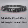 1pc Women's Belt Trend Simple Double Hole Men Belt Punk Hip Hop Rock Style Subculture Y2K Belt Punch Free Belt for Men and Women - Image 5