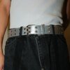 1pc Women's Belt Trend Simple Double Hole Men Belt Punk Hip Hop Rock Style Subculture Y2K Belt Punch Free Belt for Men and Women - Image 4