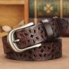 115CM New Belt Hollow Pattern Belt Ladies Trend Waistband Genuine Woman Belt Vintage Pin Buckle Imitation Leather Strap Jeans - Image 2