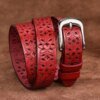 115CM New Belt Hollow Pattern Belt Ladies Trend Waistband Genuine Woman Belt Vintage Pin Buckle Imitation Leather Strap Jeans - Image 4