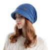 Korean Winter Pile Has for Women Thermal Pullover Hat Caps Fashion Outdoor Wide Brim Ear Protection Warm Skullcap Beanies Female - Image 6