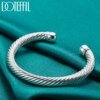 DOTEFFIL 925 Sterling Silver Screw Thread Bangle For Woman Man Wedding Party Engagement Fashion Charm Jewelry - Image 6