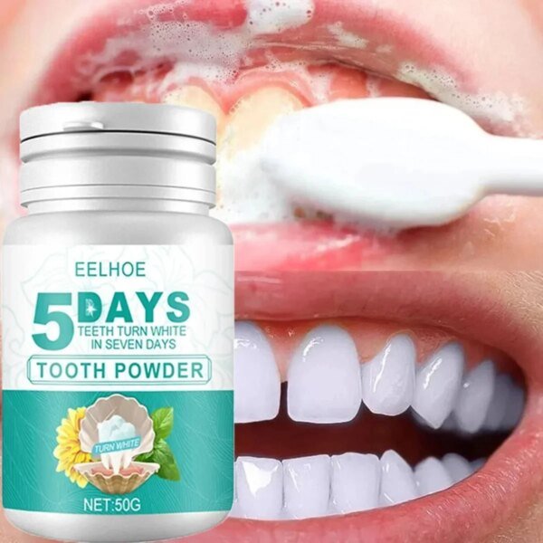 5 Days Teeth Whitening Toothpaste Remove Plaque Stains Powder Deep Cleaning