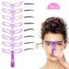 8 In 1 Reusable Eyebrow Stencil Beauty Makeup Brow Stamp Template Eyebrows Shape Tools - Image 2