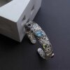 New 925 Sterling Silver Treasure Blue Purple Stone Bracelet Bangle For Woman Girl Fashion Jewelry Gift - Image 5