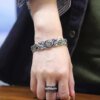 New 925 Sterling Silver Treasure Blue Purple Stone Bracelet Bangle For Woman Girl Fashion Jewelry Gift - Image 3