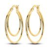 Fashionable 925 Sterling Silver Rose Gold & Silver & Gold Large Double Ring Earrings Original Women's Fashion Jewelry - Image 7